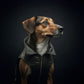 Hund Bodo - Der Charme eines treuen Begleiters in stilvollem Design auf Alu-Dibond