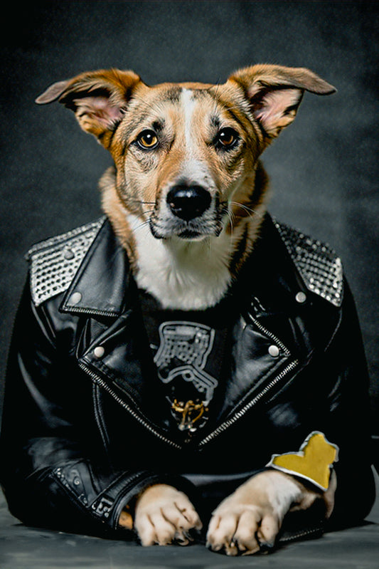 Hund Rider auf Alu-Dibond – Stilvolle Wandkunst für Tierliebhaber!