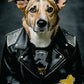 Kunstwerk auf Leinwand: Hund Rider